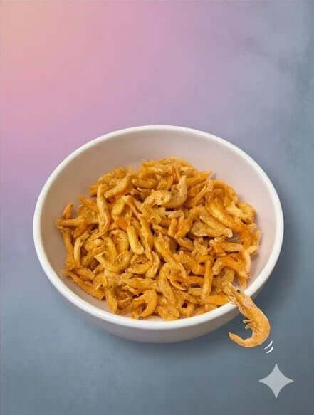 PawDry Freeze-Dried Antarctic Krill 100g in a white bowl, showcasing a savory treat for pets.