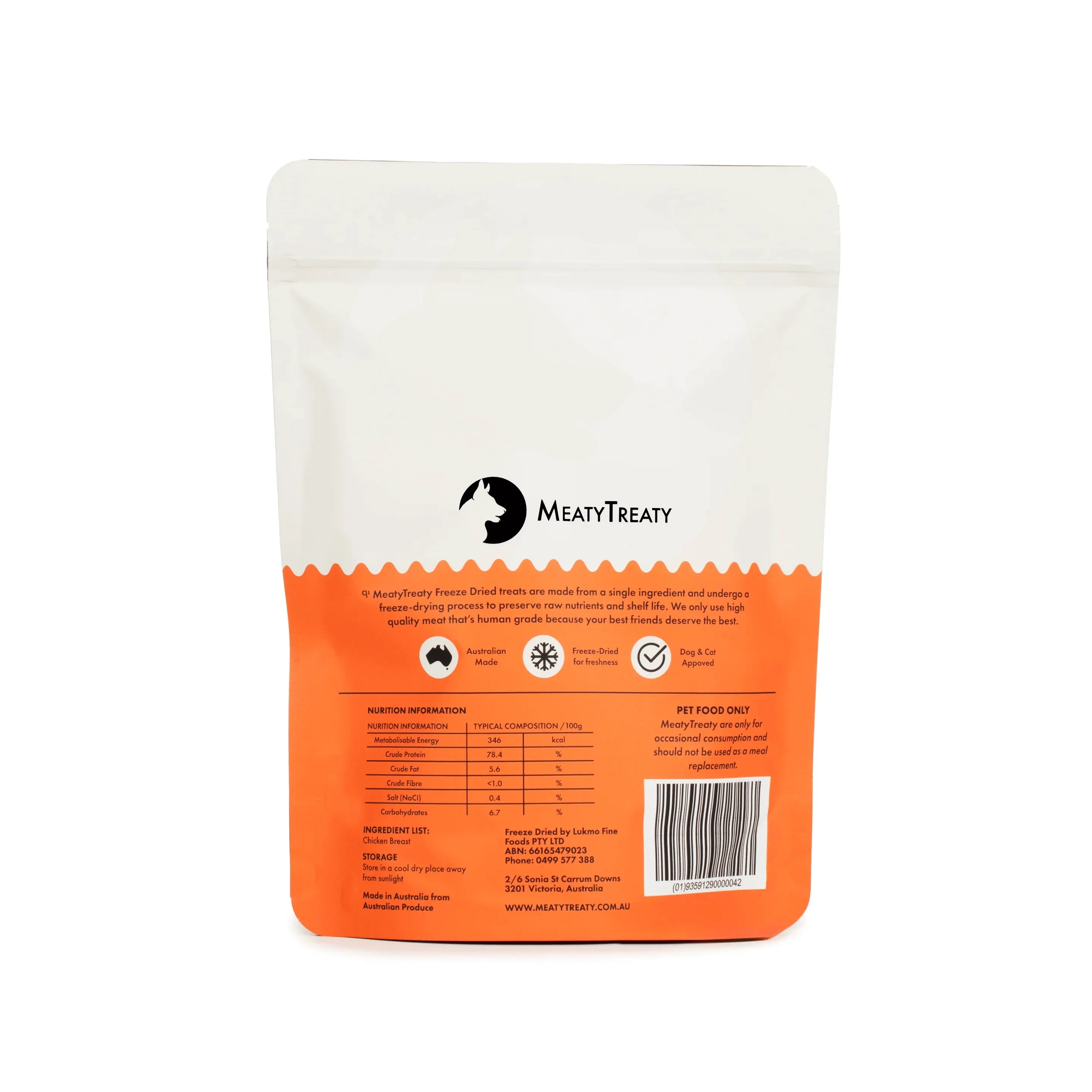 MEATY TREATY Freeze Dried Chicken Breast-PETROOM