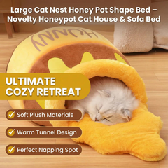 Large Cat Bed Nest Honey Pot Shape
