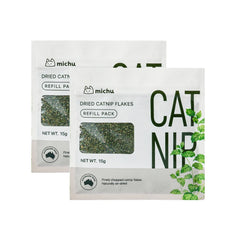 Michu Dried Catnip Flakes Refill Pack 15g Natural Catnip