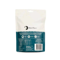 Meaty Treaty Freeze Dried Chicken Neck Healthy Australia Dogs & Cats Treats 100g packaging back view with nutritional information.