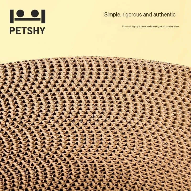 Close-up of the Petshy Cat Scratcher Board XL, showcasing its durable corrugated design and texture.