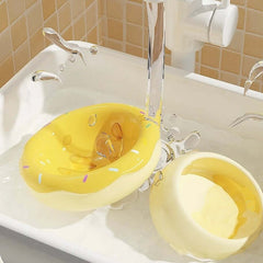 Donut Shape Ceramic Pet Bowl Dual‑Layer
