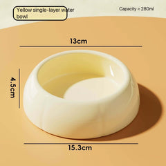 Donut Shape Ceramic Pet Bowl Dual‑Layer