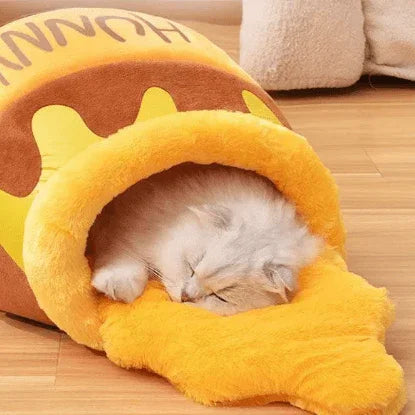 Cat Nest Honey Pot Shape Bed – Novelty Honeypot Cat House & Sofa Bed-Petroom