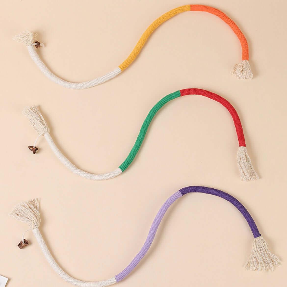 Cat Rope Toy – 70cm Catnip Chew Rope with Silvervine Fruit-Petroom