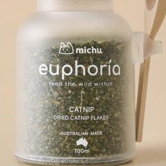 Michu Euphoria Dried Catnip Flakes for Cats 100ml | Natural Catnip for Enrichment Alongside Freeze Dried Cat Treats