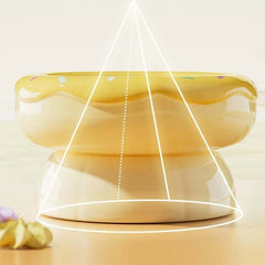 Donut Shape Ceramic Pet Bowl Dual‑Layer