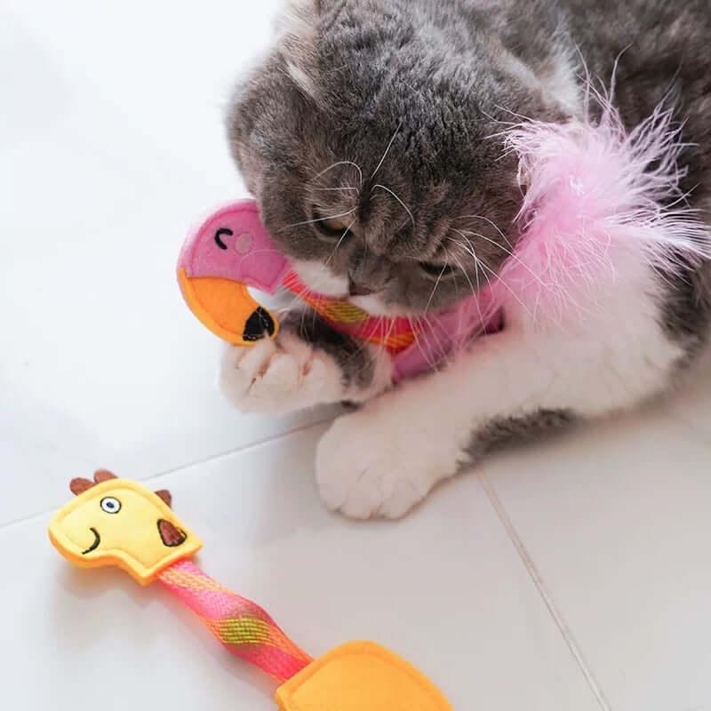 FOFOS Flicking Tube Catnip Cat Toy – Interactive Stress Relief Toy for Indoor Cats-PETROOM