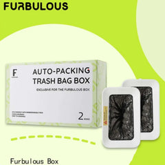 Furbulous auto-packing trash bag box for pet waste, eco-friendly & biodegradable, 2-pack