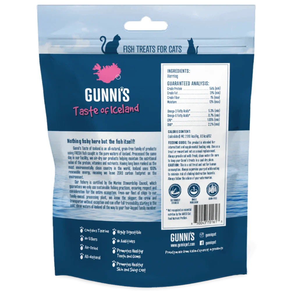 GUNNI’S Herring Omega Bites Cat Treats 42.5g-PETROOM