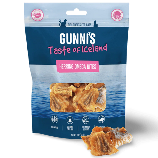 GUNNI’S Herring Omega Bites Cat Treats 42.5g-PETROOM