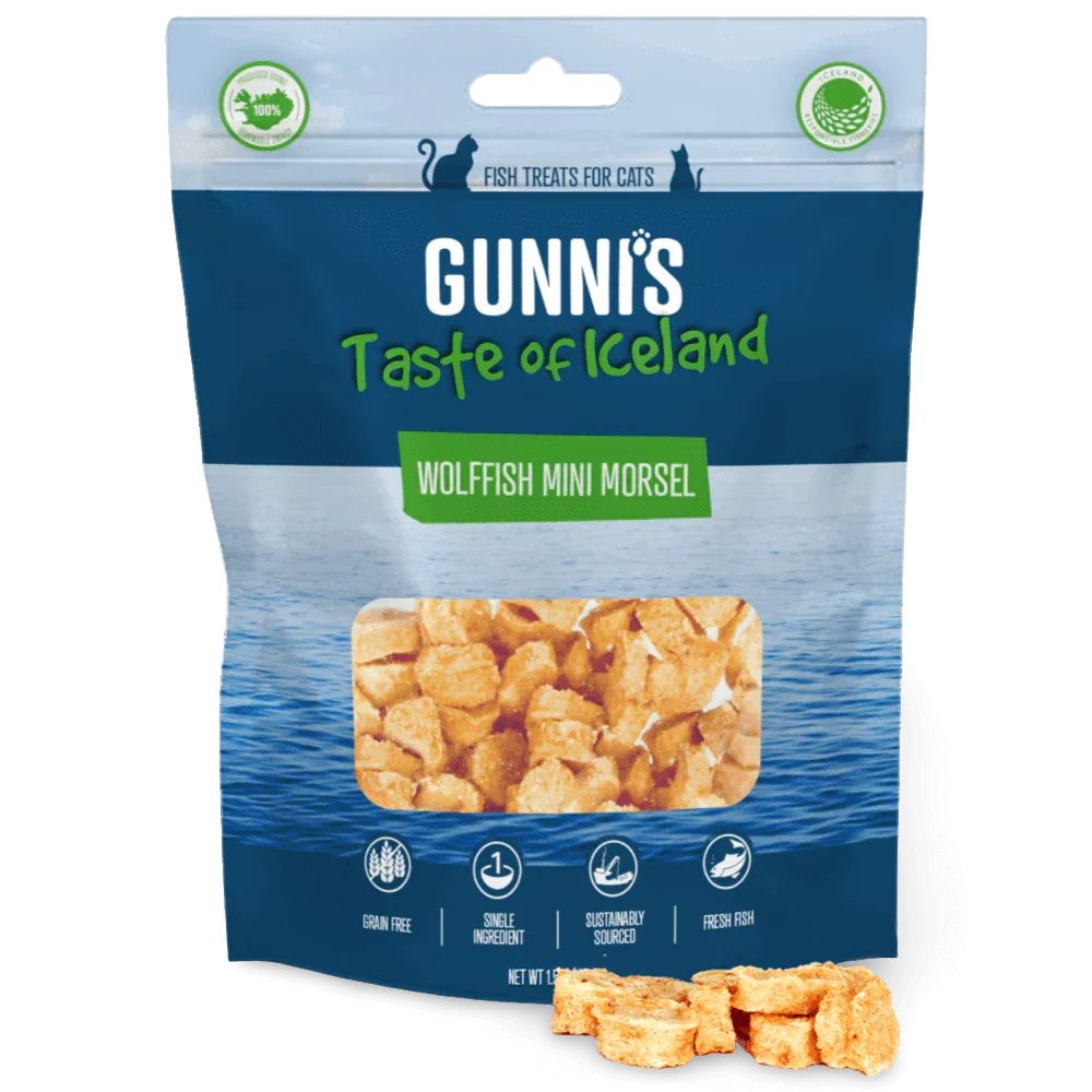 GUNNIS Wolffish Mini Morsels Cat Treats 42.5g-PETROOM