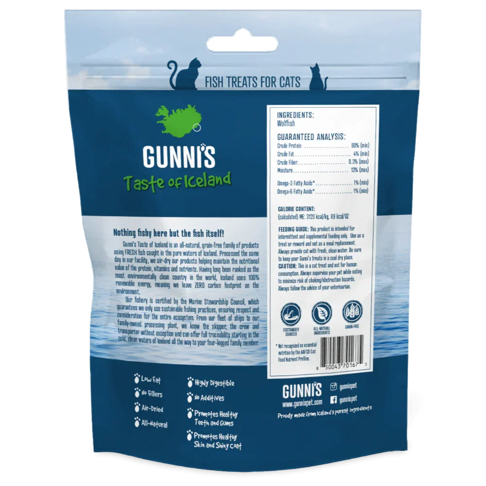 GUNNIS Wolffish Mini Morsels Cat Treats 42.5g-PETROOM