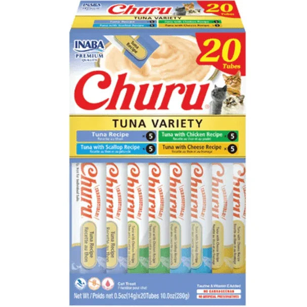 Inaba Churu Puree Tuna Variety Box Cat Treats-Petroom