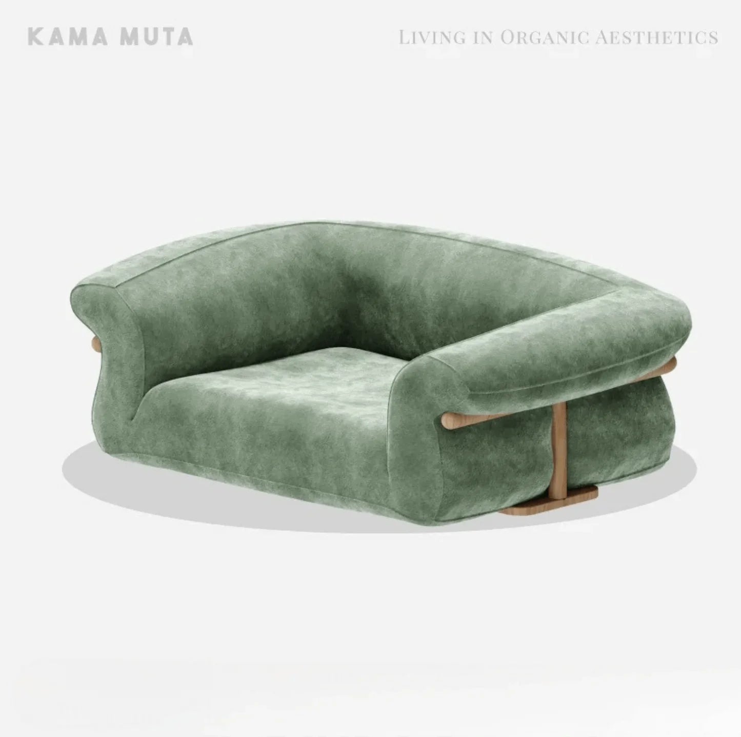 KAMA MUTA Bread Pet Bed - Italian-Inspired Design with Memory Foam and Ash Wood Frame-Petroom