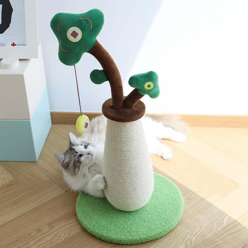Lucky Money Tree Cat Scratching Post – Durable Sisal Scratching Pole-PETROOM