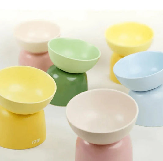 Makesure Sugar Bean Ceramic Double Pet Bowls For Cat and Small Dogs-Petroom