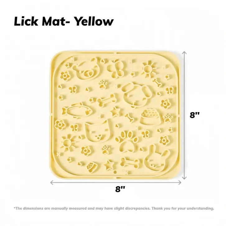 Mango Slow Feeder Lick Mat – Fun & Calming Treat Time for Cats & Small Dogs-Petroom