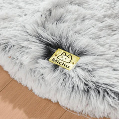 Michu Fluffy Blossom Real Wooden Cat Tree - Premium Quality & Stylish Cat Furniture - Extra Large soft plush mat with logo