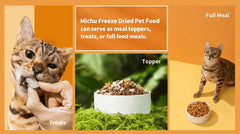 Michu Freeze-Dried Raw Pet Food Dog & Cat Treat 150g - Made in Australia treats and meal options for pets.