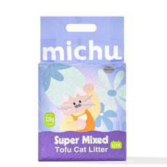 Michu Super Mixed Tofu Cat Litter, unscented, 2.5kg, lightweight and eco-friendly for cats