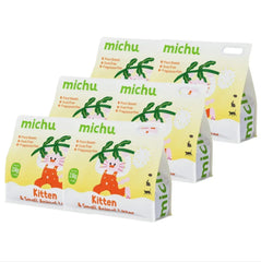 Michu plant-based, dust-free, fragrance-free kitten & small animal litter, 2.5kg bags