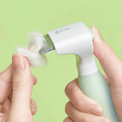 Michu Undercoat Grooming Tool Shedding Rake effectively removing loose pet fur from a gentle grooming brush.
