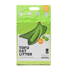 Michu Tofu Cat Litter Premium Clumping Litter 2.5kg/6l-PETROOM