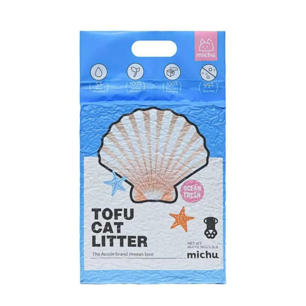 Michu Tofu Cat Litter Premium Clumping Litter-PETROOM