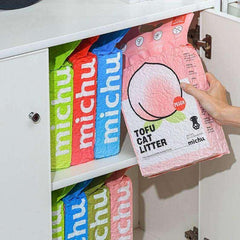 Michu Tofu Cat Litter Premium Clumping Litter 2.5kg/6l-PETROOM