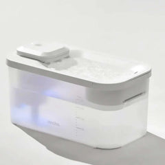 Michu Wireless Cat Water Fountain - Battery Operated Dispenser for Healthy Hydration with flowing water
