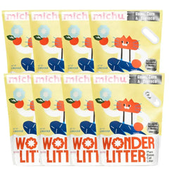 Michu Wonder Litter – plant-based cat litter, 2.5kg bags, ideal for automatic boxes, kitten safe