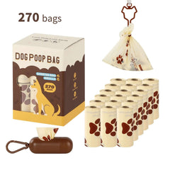 18 Roll Eco-Friendly Dog Poo Bag Set With Dispenser featuring 270 bags, eco-friendly design, and stylish dispenser.
