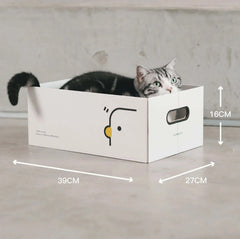 PURROOM Little Chick Series 2 In 1 Cat Scratcher Box-Petroom