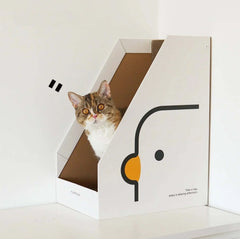 PURROOM Little Chick Series Vertical Cat Scratcher Box Cat Toy (Adjustable in height)-Petroom