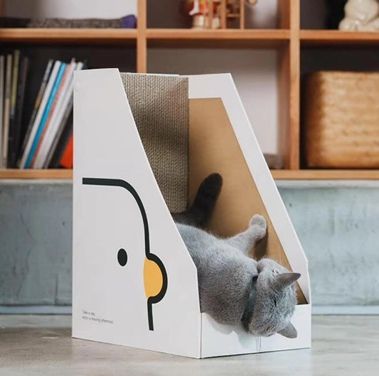 PURROOM Little Chick Series Vertical Cat Scratcher Box Cat Toy (Adjustable in height)-Petroom