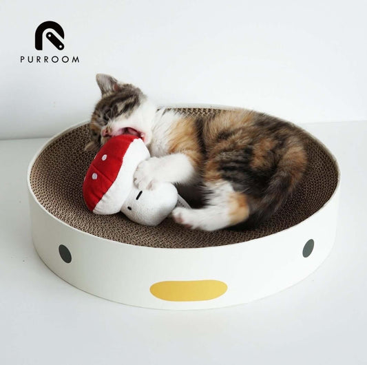 PURROOM Little Chicken Series- Round Cat Scratcher Board-Petroom