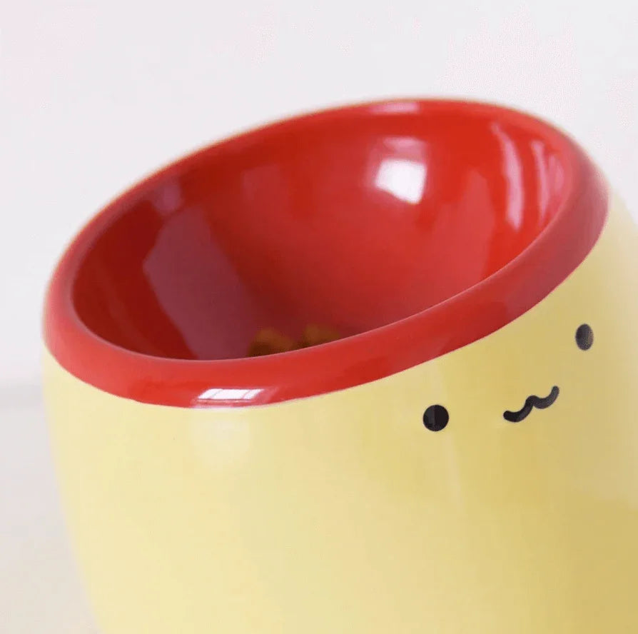 PURROOM Pudding-Shaped Elevated Slanted Bowl-Petroom