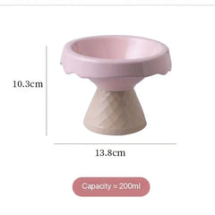 Petroom Ceramic Ice Cream Shape Pet Food Bowl Water Bowl-Petroom
