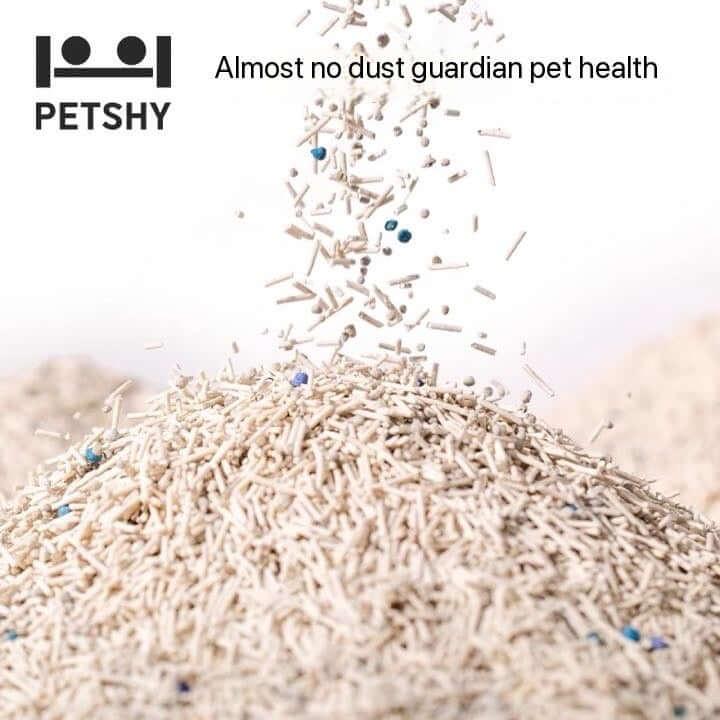 Almost no dust guardian pet health cat litter with blue beads for odor control