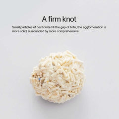 Firm knot cat toy with bentonite and tofu texture for interactive play