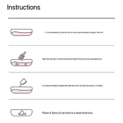 Cat litter box usage guide: clean daily, add 4-6cm litter, replace box every 2-3 weeks
