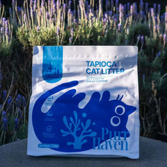 Purr Haven Tapioca Cat Litter with Seaweed Extracts for Odour Control, 2.5kg bag outdoors