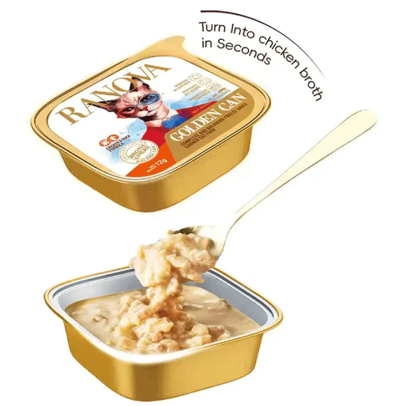 RANOVA Complete Freeze-Dried Golden Can Cat Food Chicken & Duck Recipe-PETROOM