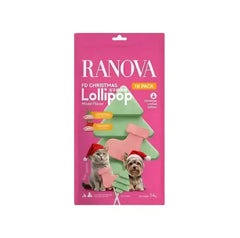 Ranova FD Christmas Lollipop mixed flavor pet treats for cats and dogs, festive holiday edition