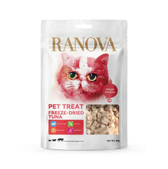 Ranova freeze-dried tuna cat treats, single protein, grain-free, 50g pouch for all breeds