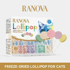 Ranova freeze-dried lollipop cat treats, mixed flavor, colorful pet snacks for cats