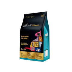Talentail Ultimate Cat Pacific Ocean Fish Dry Cat Food bag showcasing 75% fish and premium ingredients.