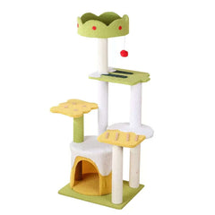 Tall Ice Cream Shape Cat Tree Multi-Level Aesthetic Cat Tower 110cm in whimsical design for cats.